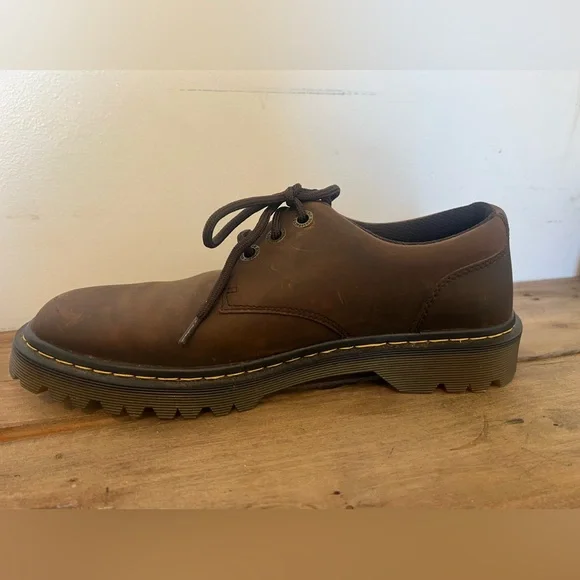 Dr. Martens Brown Leather Derby Shoes boots size 10 - Picture 4 of 7
